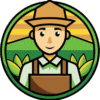 cartoon-farmer-icon-with-straw-hat-moustache-and-brown-overalls-in-circle-free-vector